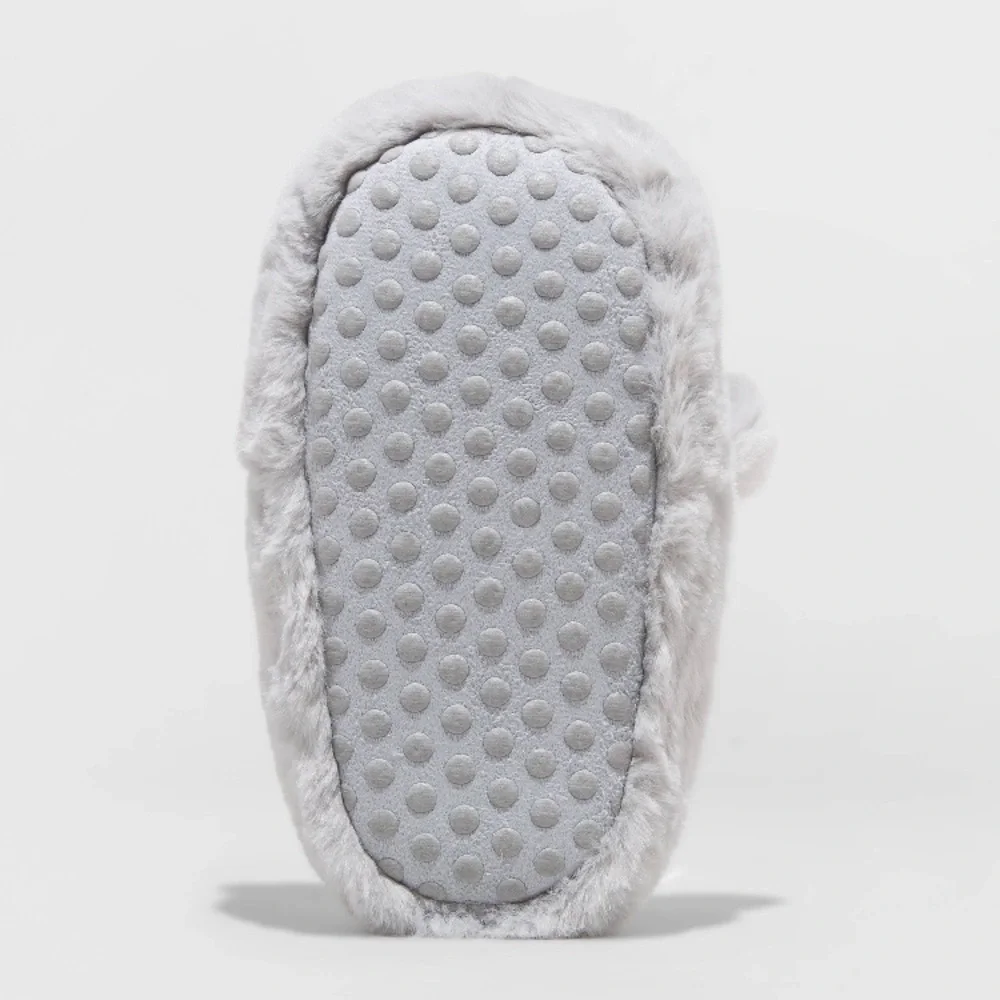 Cat & Jack Toddler Boy Gray Hoppy Moccasin Slippers Size